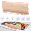 DOERDO Sink Water Splash Guard with 6Pcs Attached Sucker, Sink