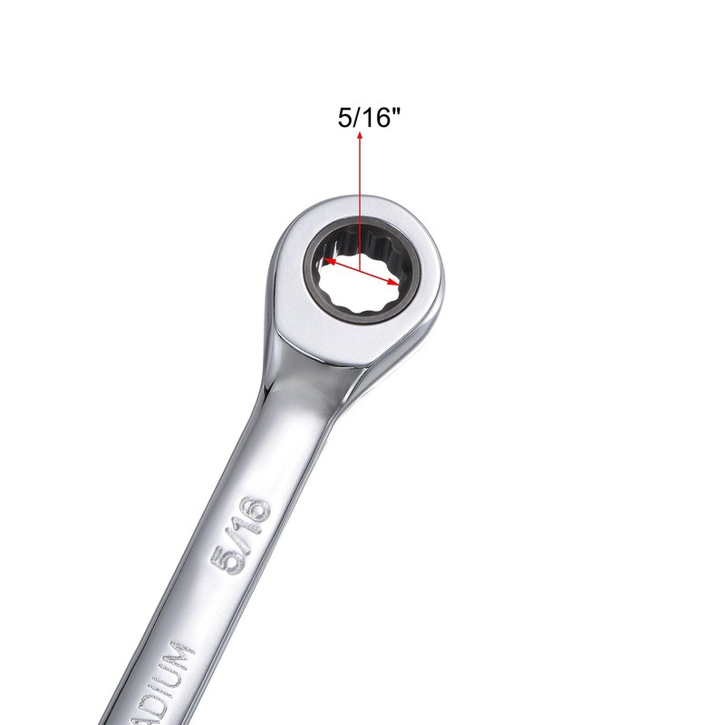 sourcing map 5/16 Inch Ratcheting Combination Wrench SAE 72 Teeth