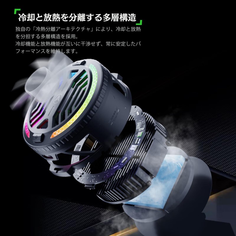 Smartphone, Cooling Fan, Peltier Element, 3 Seconds Rapid Cooling, Hanging