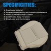 Priprilod Tan Perforated Leather Driver & Passenger Side Bottom Seat