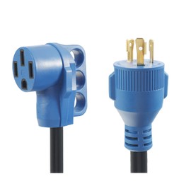 Generator to RV Adapter Cord NEMA L5-30P to 14-50R,30 Amp Male to 50 Amp Female Dogbone Power Adapter,Rated 125V 30A Max for RV Camping and Emergency,12 Inch 10/3 AWG