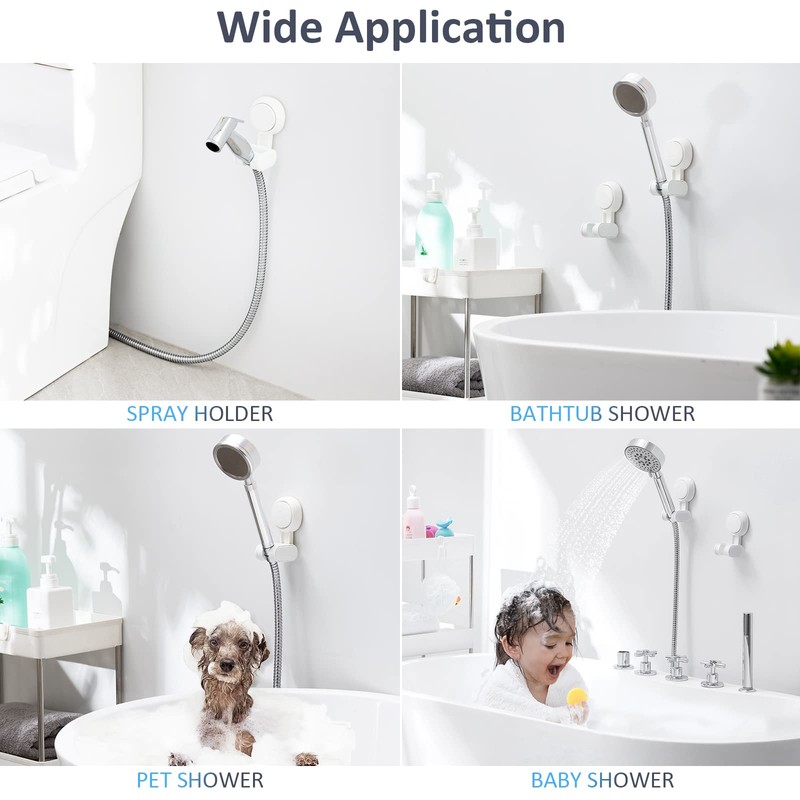 TAILI Shower Head Holder Suction Cup No Drilling Waterproof &