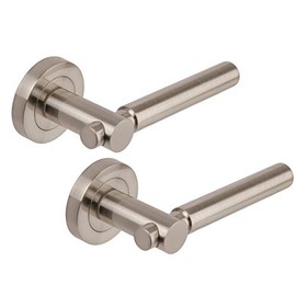 Excel Hardware Astro Designer Lever on Rose Door Handles - Satin Nickel by Excel Hardware