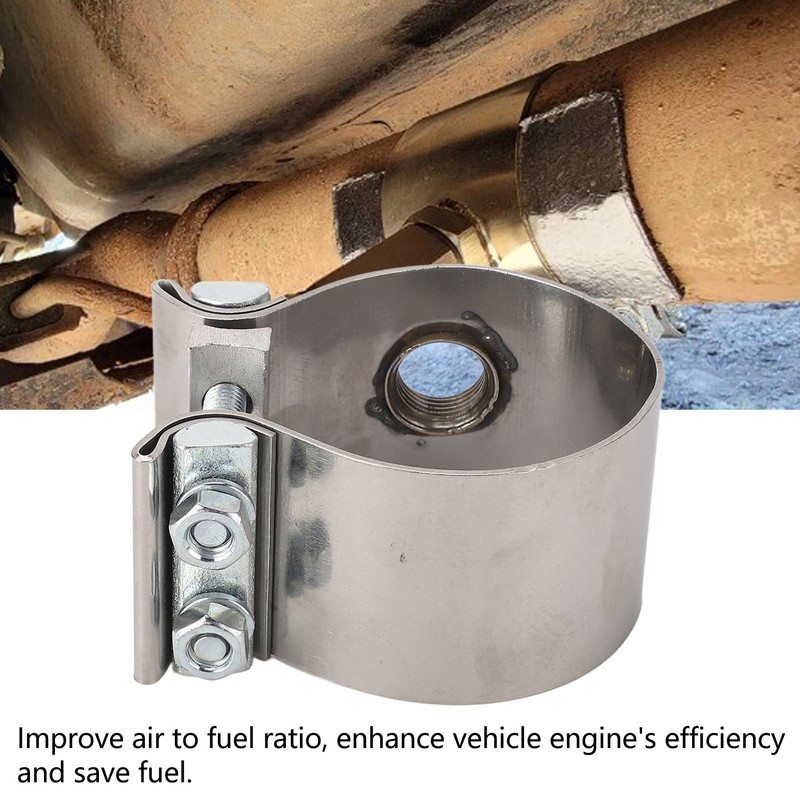 Clamp On Wideband Sensor Bung Adapter Adjustable Stainless Steel Oxygen