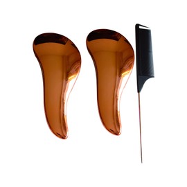 BeaverStrong Hair Detangler Set for Curly or Straight Hair, 2pcs Detangling hair brush with one rat tail comb for hair styling and straightening (Rose Gold+Rose Gold with Comb)