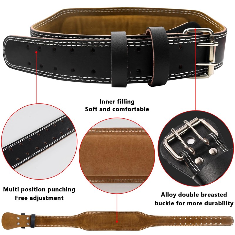 Leather Weight Lifting Belts for Men, Gym Belt for Weight