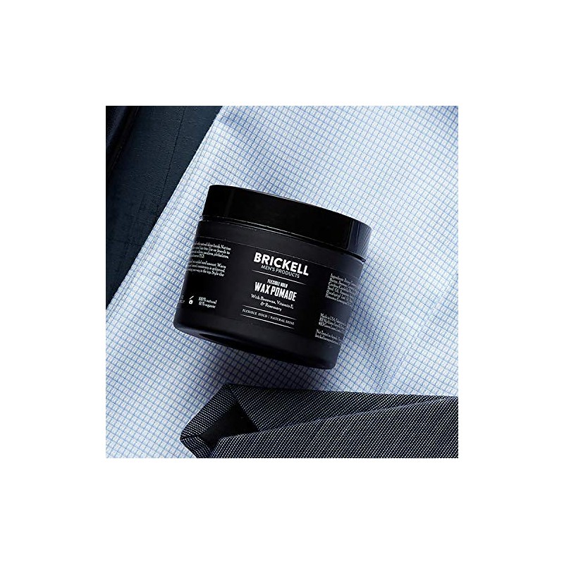 Brickell Menâ€s Flexible Hold Wax Pomade for Men â€" 2