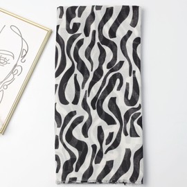 Mealah Zebra-Print-Scarf for Womens - Classic-Zebra-Print-Shawl Long Lightweight Sunscreen Scarf(28"×59")