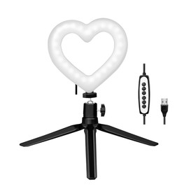 LogiLink AA0155 Heart Shape LED Tripod (96 LEDs) with 17 Dynamic Light Effects and 15 RGB Colour Modes
