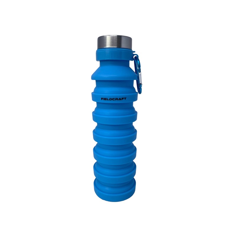 FIELDCRAFT Collapsible Silicone Water Bottle, BPA Free, Foldable, Leak Proof