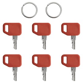 AT195302 AR51481 Ignition Keys Replacement for John Deere Heavy Equipment Loader Backhoe Loader Tractors 1200 210C 310A 310C 410B 550B 700H 1050J 210LJ 250D 460E 410C 710D(6 pcs)