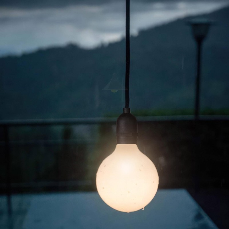 LEDSone 2m Pendant Light, E27 Rainproof Lamp Holder IP65 Indoor/Outdoor