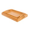 BirdRock Home 3 pc Breakfast Bed Tray (Rounded) - Bamboo