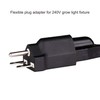 BloomGrow US Plug Adapter 120V to 240V Black Plug Converter