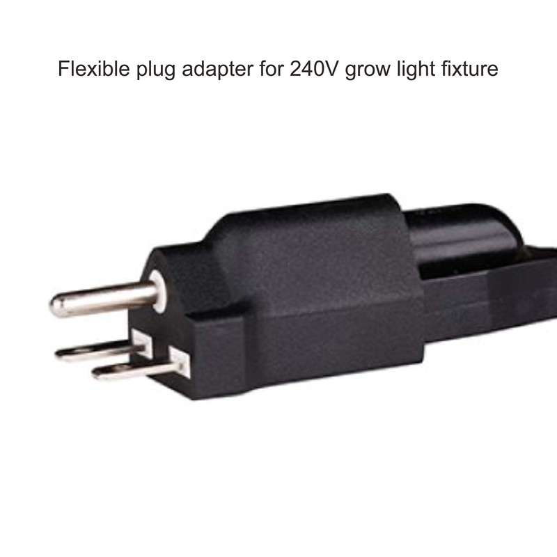 BloomGrow US Plug Adapter 120V to 240V Black Plug Converter