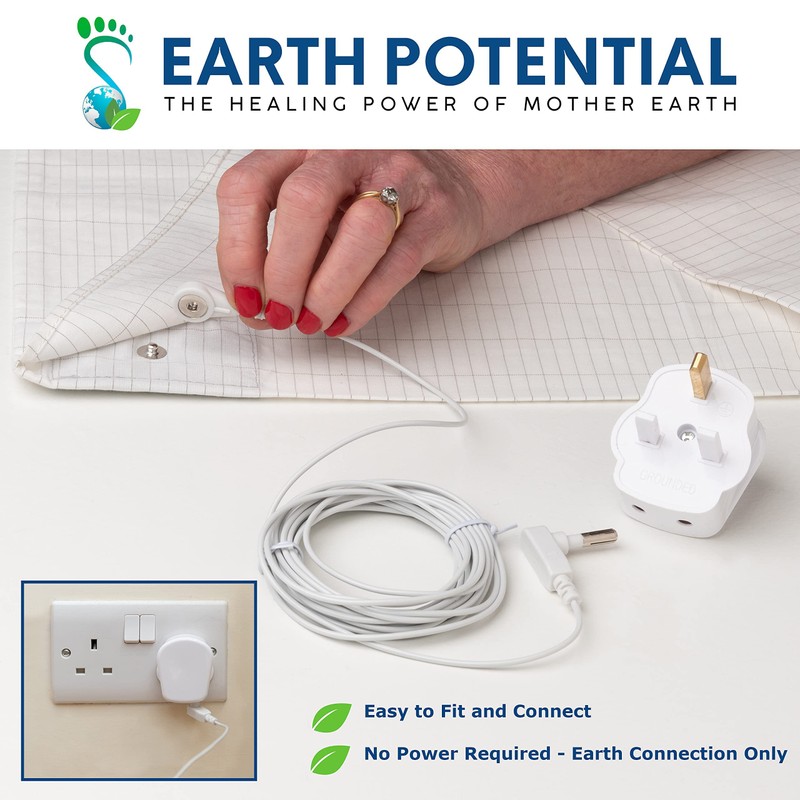 Earthing Grounding Pillowcase – made from 95% cotton and 5%