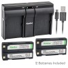 Kastar D-Li1 Battery & USB Dual Charger for Trimble 29518