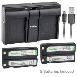 Kastar D-Li1 Battery & USB Dual Charger for Trimble 29518 46607 52030 54344 38403 5700