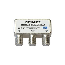 Edision OptimusS DiSEqC Schalter 2/1 DiSEqC 2.0 Satellite Switch, 2 Satellites to 1x Receiver) with Weatherproof Housing
