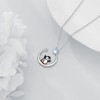 YAFEINI Penguins Necklace Sterling Silver Moonstone Star Penguins Pendant Cute