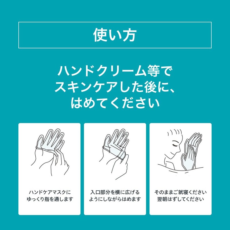 Kyurel Hand Care Mask, Protects Your Fingertips All Night, Raised