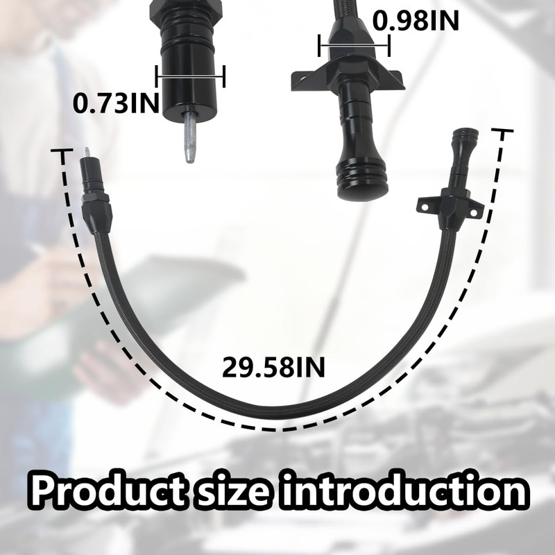 INGQI New 700R4 4L60E 4L80E Transmission Dipstick, Flexible Firewall Mount
