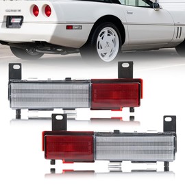 MOTRUM Rear Side Marker Lights Housing Compatible with Chevy Corvette C4 (base, Grand Sport, ZR1) 1988-1996, [DOT] [IP67 Waterproof] Rear Turn Signal Marker Light Cover [No Bulbs], OEM Style Lens