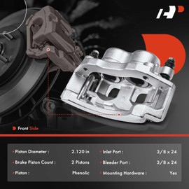 A-Premium Disc Brake Caliper Assembly with Bracket Compatible with Dodge Models - Ram 1500 2000 2001 - Front Driver and Passenger Side, 2-PC Set