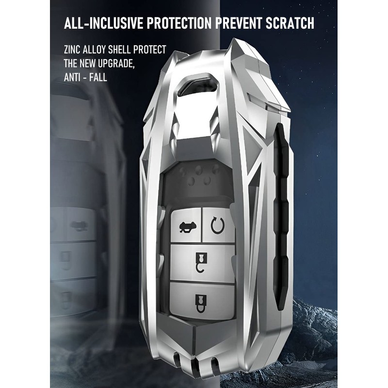 Key Fob Cover Case Metal Shell Smart Key Holder Compatible