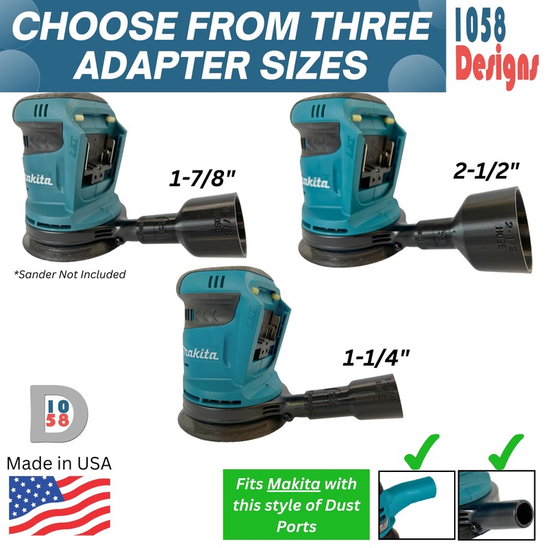 Sander Vacuum Adapter for most Makita Sanders - Shop Vac
