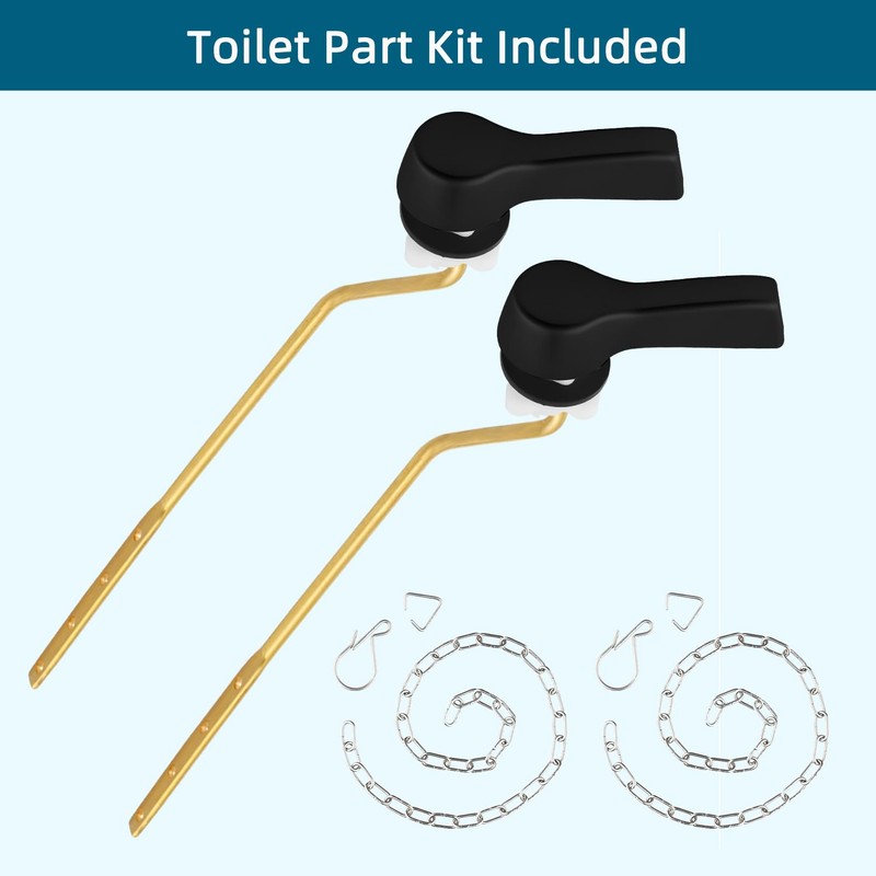 Hygie Rinse Toilet Handle, 2 Pack Universal, L Shaped, Lever