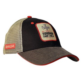 Kerusso My Savior is Tougher Than Nails Mens One Size Fits Most Cotton Polyester Blend Mens Baseball Cap Hat for Outdoor Activities, Black/Grey