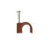 Brown Round Cable Clips (10mm)