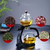 Mozeo Heat-resistant Kungfu Glass Tea Set with Heater Attract Water