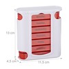Relaxdays 7 Day Weekly Pill Box 4 Compartments English Pill