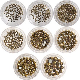 Nail Ssen Nail Art Nail Stone Parts MC Stone Round Gold / 네일쎈 네일아트 네일스톤파츠 MC스톤 원형 골드