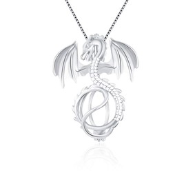 LGSY Dragon Cage Pendants for Pearl Jewelry Making Sterling Silver