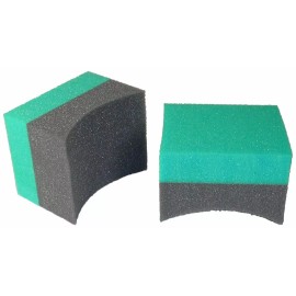 Hi-Tech Tire Dressing Applicator Double Wide Curved Foam Sponge (12 Pack)