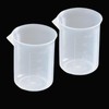 2PCS 100ml Transparent Measuring Cups Graduated Beaker Liquid Measuring Jugs