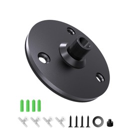 Metal Gooseneck Microphone Flange Mount with Pad for Church, Podium, Studio, Podcasts, Lectures, Broadcasts, Gaming and Streaming, Mic Flange Mount with Standard 5/8'' Female Threads