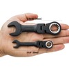 DURATECH Stubby Flex-head Ratcheting Combination Wrench Set, 8-piece, Metric, 9