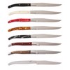Fortessa Provencal Serrated Steak Knife, 9.25-Inch, Red Handle, Set of