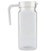 Juice Pitcher,Juice Bottle PlasticTransparent Glass Beverage Jug Striped Cold Water