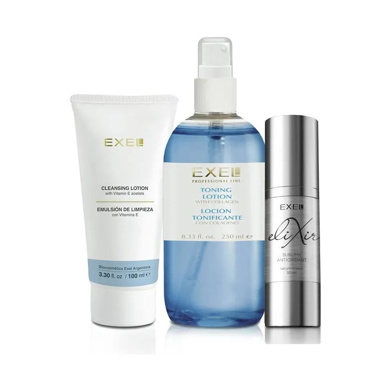 Rutina Skincare Hombre Antiage Tres Productos Exel
