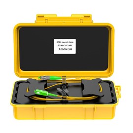 Aswalling Fiber Optic OTDR Launch Cable Box Fiber Rings Dead Spot Eliminator SC/-FC/