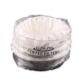 Coffee Pro CPF200 Coffee Filters, 12 Cup Coffeemaker, 200/PK, White
