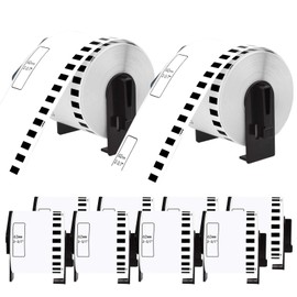NineLeaf [10Rolls/Case + 10 Cartridge Frame] Label Continuous Paper Roll Replacement Compatible for Brother DK-2205 2.4 (2-3/7) Inches X 100 Feet for Brother P-Touch Q Touch Series Printers QL-500