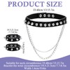 Quilax Punk Accessories Set, 1 Spike Choker & 2Pcs Spiked