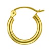 14k REAL Yellow Gold 2mm Thickness Hinged Hoop Earrings (13