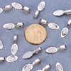 PH PandaHall 50pcs Glue-on Flat Pad Bails Pendant Cabochon Jewellery